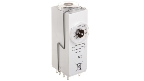 Przekaźnik czasowy 4P 6A 1sek-100h 12V DC, opóźnione załączenie T-R4E-2014-23-1012 854940 /100szt./