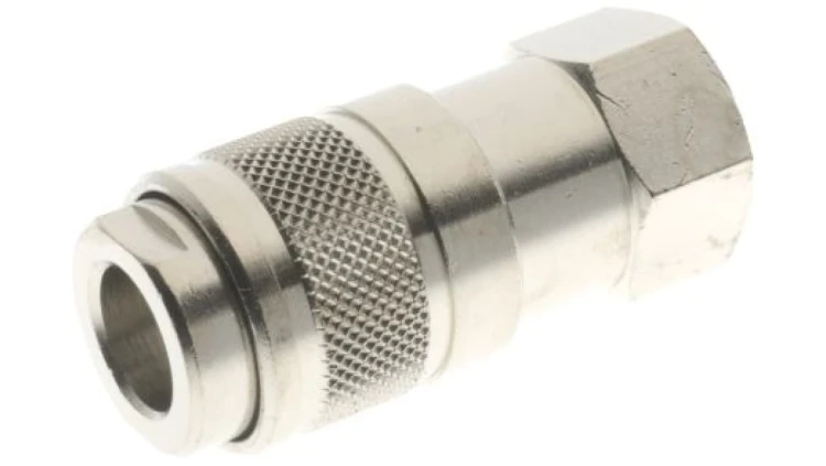 Adapter gwintowany prosty gwint – rura BSP 1/4 żeńskie BSP 1/4 żeńskie RS PRO Złączka prosta 1/4 in BSP Female