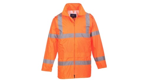 KURTKA OSTRZEGAWCZA PRZECIWD. POMARAŃCZOWA HI-VIS RAIN L