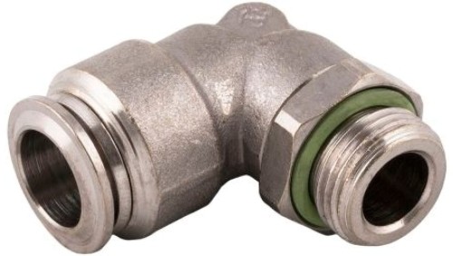 Adapter gwintowany typu kolanko gwint – rura RS PRO 3/8 in Male rodzaj Męski Gwintowany, rura Mosiądz niklowany 3/8in