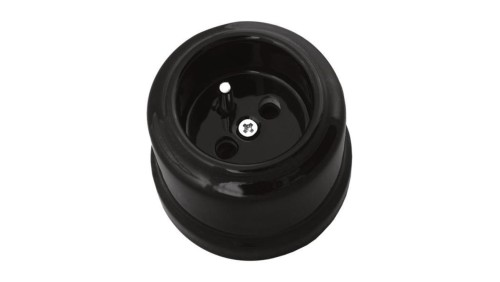 Gniazdo pojedyncze natynkowe 2P+Z Retro ceramic 16A-250V~, czarne