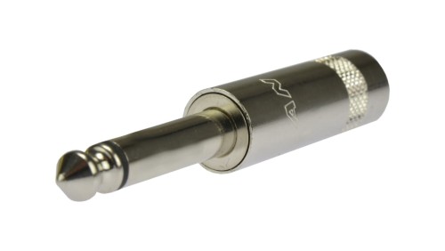 REAN Wtyk instrumentalny Jack 6,3mm Mono na kabel do 8,0mm niklowany NYS224L