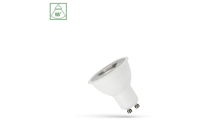 LED GU10 230V 4W SMD 55st CW z soczewką SPECTRUM