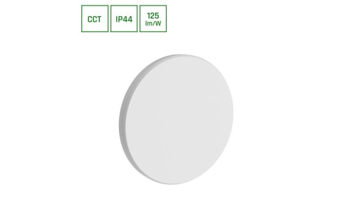 PIATTA 9W CCT 230V IP44 120x47MM BIAŁY OKRĄGŁA ELEWACYJNA