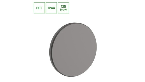 PIATTA 9W CCT 230V IP44 120x47MM SZARY OKRĄGŁA ELEWACYJNA
