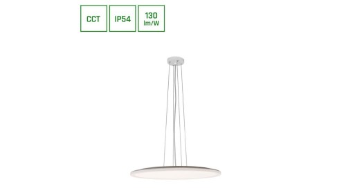 NYMPHEA FLAT DUO 48W CCT 230V 120ST IP54 FI500X26MM BIAŁY OKRĄGŁA