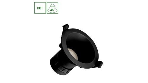 FIALE CORE COMPLETE DOWNLIGHT 7W CCT 230V 45ST IP20 UGR19 FI90X85MM CZARNY OKRĄGŁA