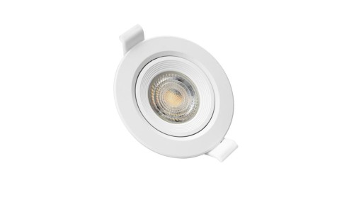 FIALE CORE FLAT GU10 OCZKO GU10 IP20 FI90X26MM BIAŁY OKRĄGŁA RUCHOMA