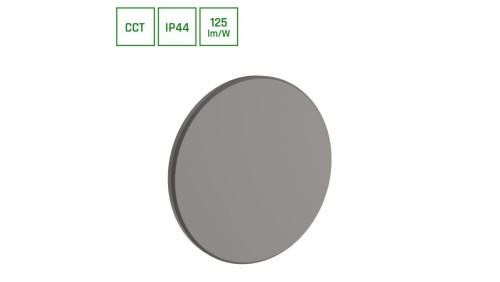 PIATTA 12W CCT 230V IP44 180x47MM SZARY OKRĄGŁA ELEWACYJNA
