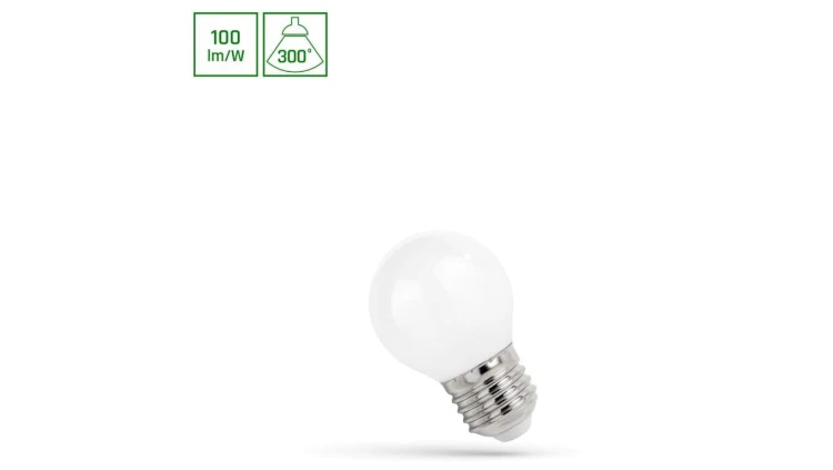 LED KULKA E-27 230V 1W COG NW MILKY SPECTRUM