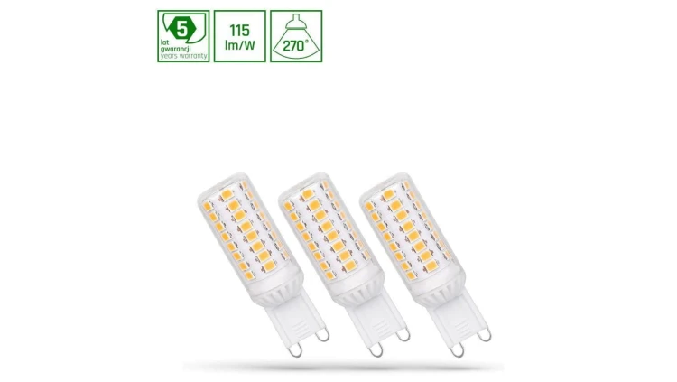 LED G9 230V 4W CW DIMMABLE SMD 5 LAT PREMIUM SPECTRUM 3-PACK