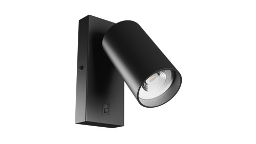 SQUALLA VARIOSA SWITCH GU10 KINKIET 230V IP20 55x100MM CZARNY OKRĄGŁA