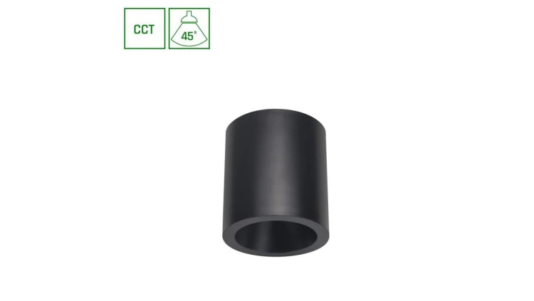 CHLOE COMPLETE NATYNKOWA 7W CCT 230V 45ST IP20 UGR19 FI90X100MM CZARNY OKRĄGŁA