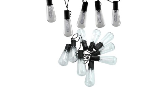 Girlanda Ogrodowa LED Bateryjna 2.6m na baterie 2xAA EDISON Czarna Goldlux