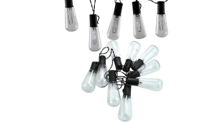 Girlanda Ogrodowa LED Bateryjna 2.6m na baterie 2xAA EDISON Czarna Goldlux