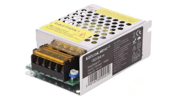 QOLTEC-50925 Zasilacz impulsowy: do wbudowania, stałonapięciowy, 24W, 12VDC