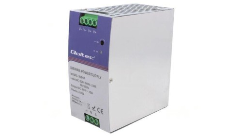 QOLTEC-50997 Zasilacz impulsowy: na szynę DIN, 240W, 24VDC, 10A, 220-240VAC