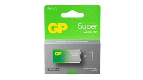 1 x bateria alkaliczna GP Super Alkaline G-TECH 6LR61 / 9V