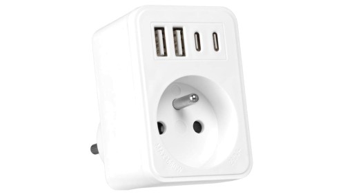 Rozgałęźnik sieciowy 1 gniazdo + 2x USB-A + 2x USB-C VA0375 Vayox