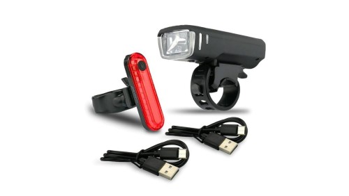 Zestaw ładowalnych lamp rowerowych LED Falcon Eye City