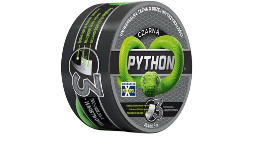 Taśma uniwersalna, naprawcza 3-warstwowa PYTHON 48mm x 9m czarna
