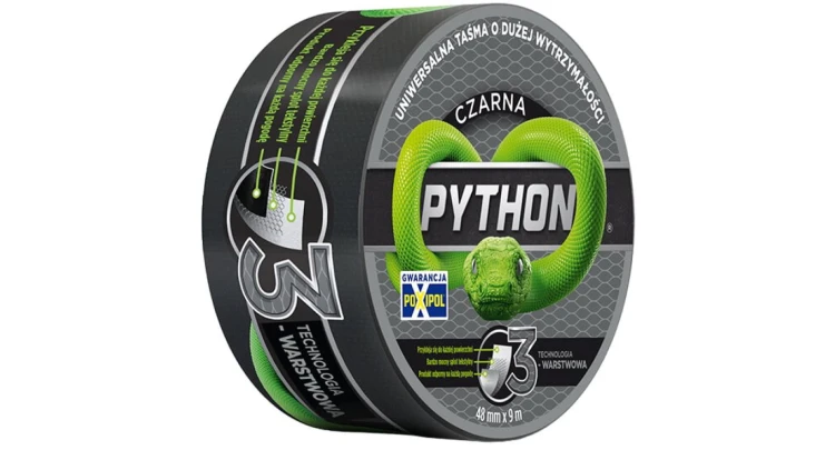Taśma uniwersalna, naprawcza 3-warstwowa PYTHON 48mm x 9m czarna