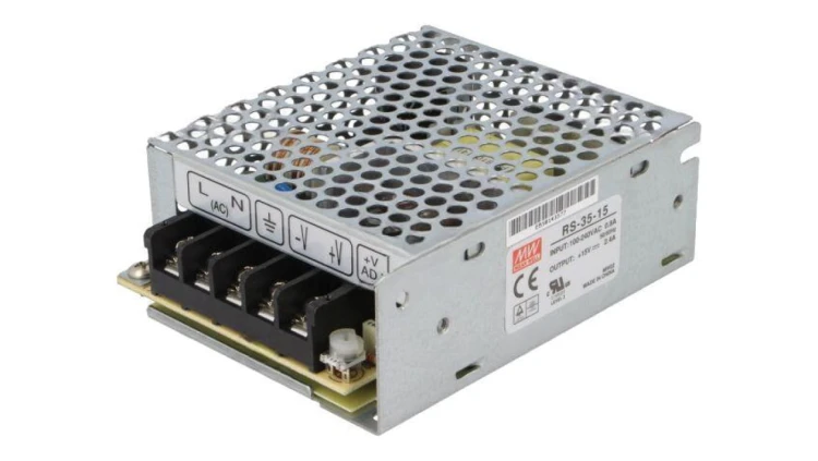 RS-35-15 Zasilacz impulsowy do wbudowania modułowy 35W 15VDC 2,4A