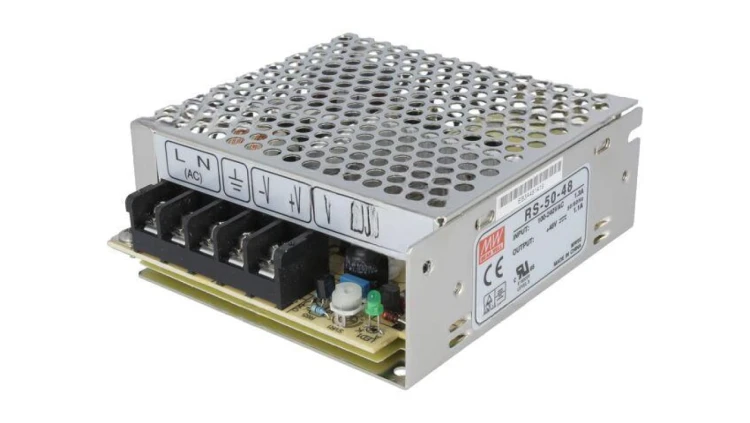 RS-50-48 Zasilacz impulsowy do wbudowania modułowy 50W 48VDC 1,1A