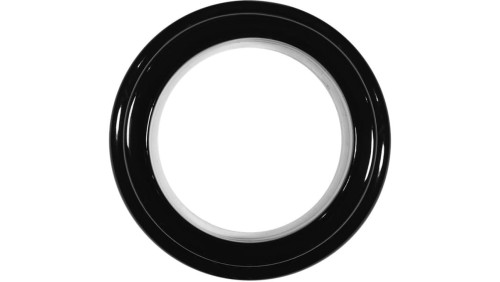 Ramka pojedyncza okrągła do łączników i gniazd natynkowych Retro ceramic - czarna