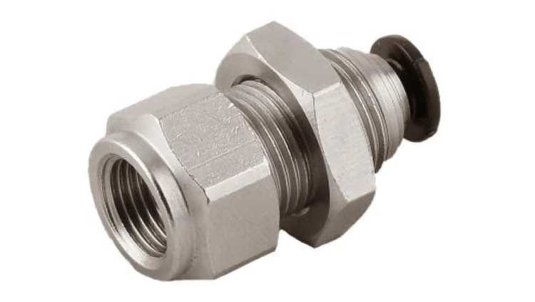 Złącze wielostykowe Wciskane 8 mm 1/4 cala RS PRO Adapter grodziowy 1/4 in BSP Female