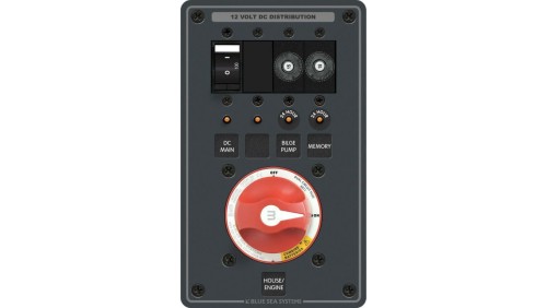 Panel Zarządzania Dwoma Bankami Akumulatorów Blue Sea – 12/24V, 300A