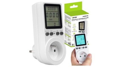 Licznik zużycia energii elektrycznej 16A 3680W z funkcją OVERLOAD VA0372 Vayox