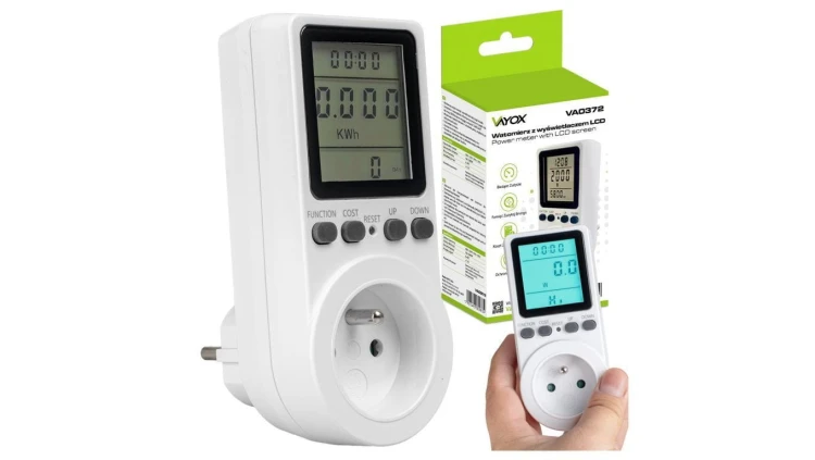 Licznik zużycia energii elektrycznej 16A 3680W z funkcją OVERLOAD VA0372 Vayox