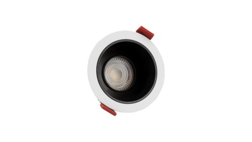 FIALE COMFORT ANTI-GLARE GU10 OCZKO GU10 250V IP20 FI85x50mm BIAŁY okrągła środek czarny ruchoma