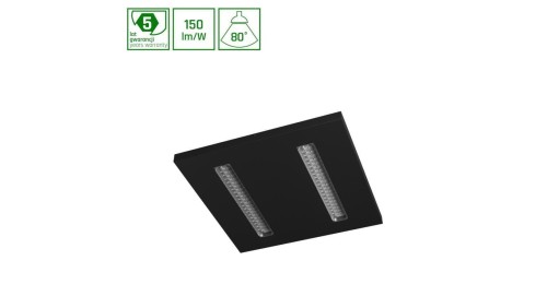 ALGINE DOPPIO PANEL 40W NW 230V 80ST IP20 600X600X35 CZARNY 5 LAT