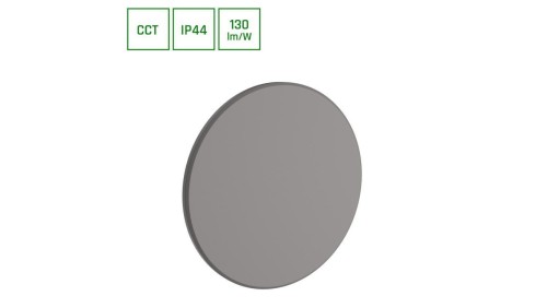 PIATTA 18W CCT 230V IP44 250x47MM SZARY OKRĄGŁA ELEWACYJNA
