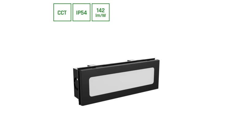 ENCANTA 6W CCT 230V IP54 230x84x60MM CZARNY PODTYNKOWA ELEWACYJNA