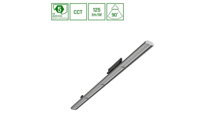 OPTIBAR CCT 12-42W 3CCT 230V 90st IP20 Ra90 1200x60x90mm CZARNY 5 LAT GW. SPECTRUM