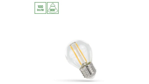 LED KULKA E-27 230V 1W COG WW CLEAR SPECTRUM