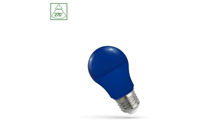 LED GLS E-27 230V 4.9W NIEBIESKI SPECTRUM