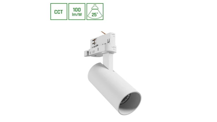 ANDROMEDA PRIME NA SZYNOPRZEWÓD 3F 3CCT 8W 230V 25st IP20 śr. 54x109x160mm BIAŁY SPECTRUM