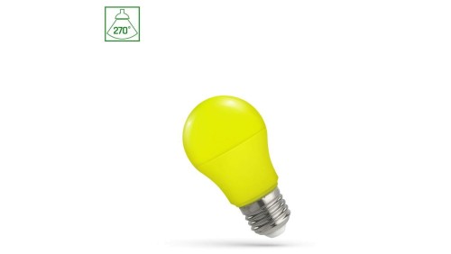 LED GLS E-27 230V 4.9W ŻÓŁTY SPECTRUM