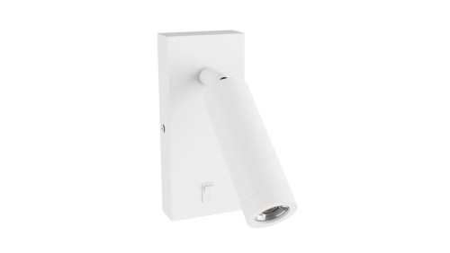 MADARA SLIM MR11 SWITCH KINKIET 230V IP20 38x95 + baza140x60x25 BIAŁY z włącznikiem