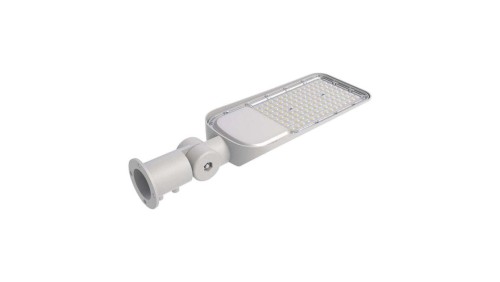 Oprawa, lampa uliczna LED SMD 50W 5740lm 6500K IP68 szara z regulowanym uchwytem barwa CW biała zimna V-TAC SAMSUNG VT-59ST-N