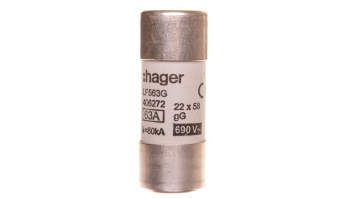 Bezpiecznik cylindryczny BiWtz 22x58 gG 63A LF563G
