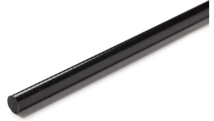 Pręt z plastiku wzmacnianego włóknem szklanym GRP, Ø 40mm x 1m, kolor: Czarny