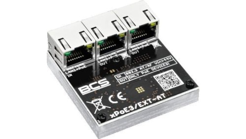 Switch PoE 3-portowy 100Mbps extender IN 1xPoE / OUT 2xPoE BCS-xPoE3/EXT-AT