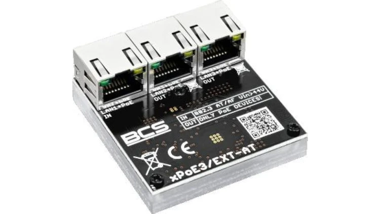 Switch PoE 3-portowy 100Mbps extender IN 1xPoE / OUT 2xPoE BCS-xPoE3/EXT-AT