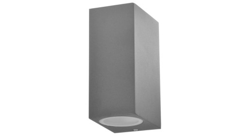 Kinkiet ogrodowy zewnętrzny góra dół na LED 2x GU10 BOSTON GOLDLUX (Polux) ALUMINIUM SZARY