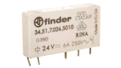 Przekaźnik 1P 6A 24V DC styk AgNi+Au 34.51.7.024.5010